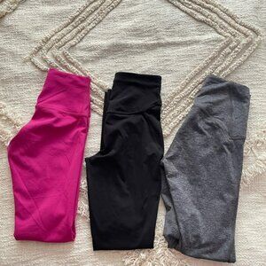 Lululemon Lot Of Three Leggings.